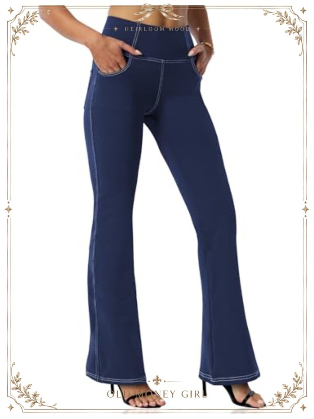 Women's Bootcut Yoga Pants Wide Leg Flare High Waist with Pockets